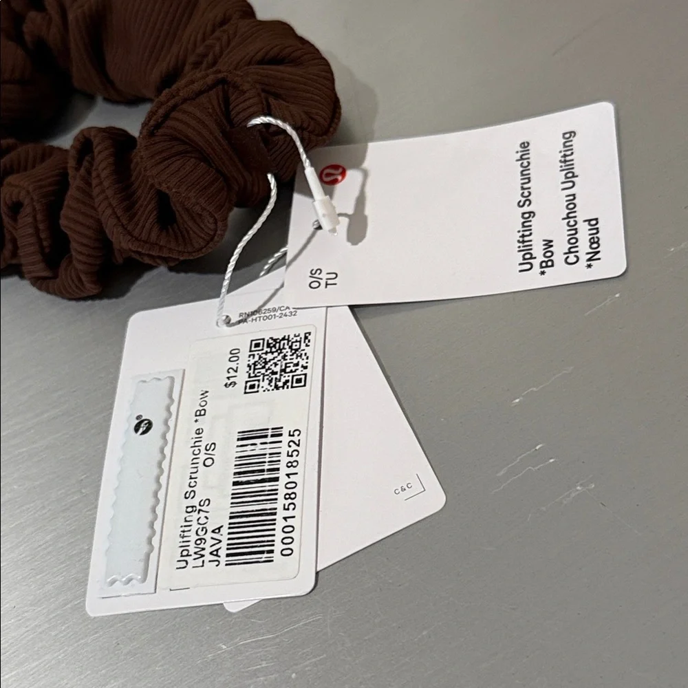 Lululemon Uplifting Scrunchie Bow‎  Java Brown 🍂 NWT